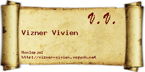 Vizner Vivien névjegykártya